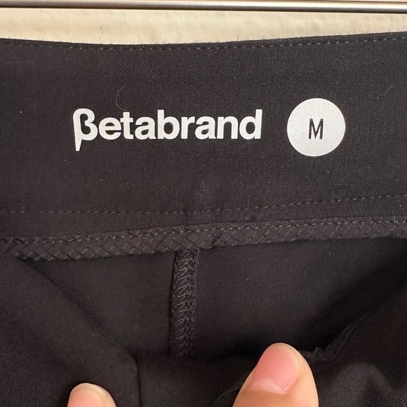 Betabrand Black Cigarette Slim Zip Ankle Ponte Knit Pants Size Medium - Picture 11 of 12